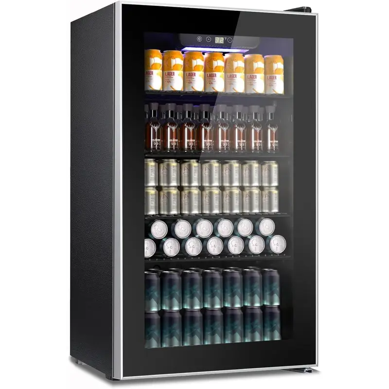 Glacier Home Frigider Premium 91 L cu ușă panoramică din sticlă — imaginea 1