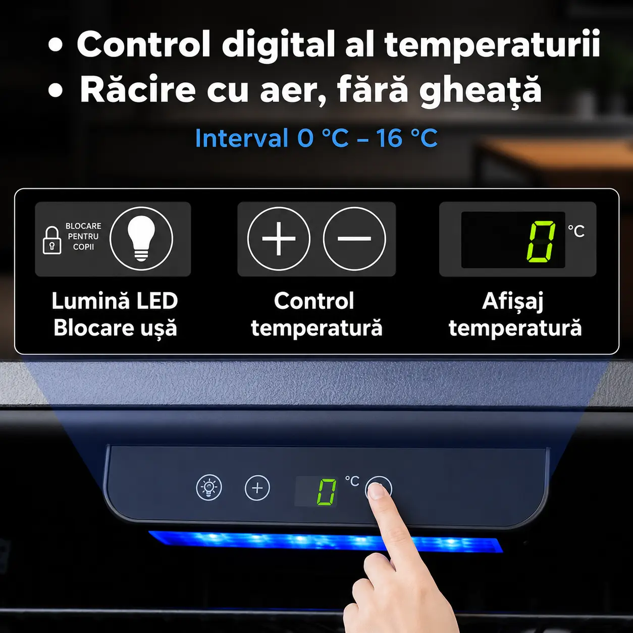 Glacier Home Frigider Premium 91 L cu rafturi reglabile — imaginea 4